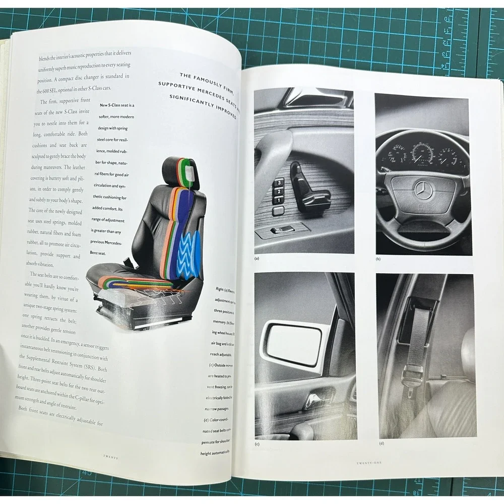 Vintage 1992 Mercedes-Benz S-Class W140 Sales Brochure 600 SEL 500 SEL Catalog